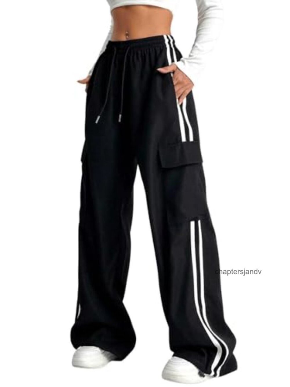 Women's Cargo Pants Baggy Wide Leg Track Pants Athletic Streetwear
